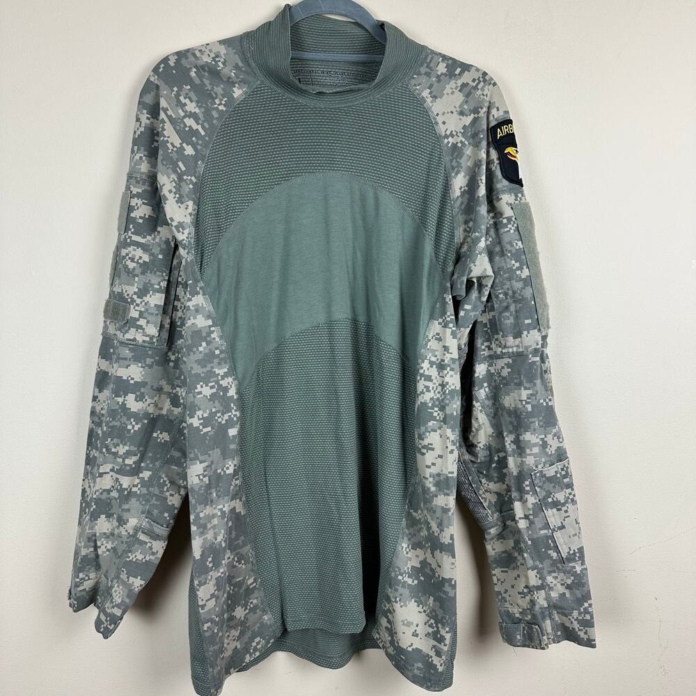 Army Combat Shirt Flame Resistant ACU Digital Camo Tactical Military Airborne L